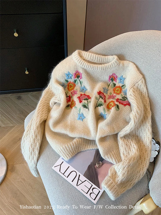 The Anika Embroidered Sweater